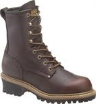 womens brown steel toe Logger boots